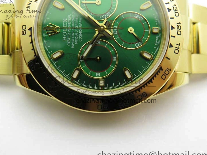 MiroTime 0302 Minimalist Daytona YG KKF 1:1 Best Edition 904L Steel Green Dial on YG Bracelet A 2451